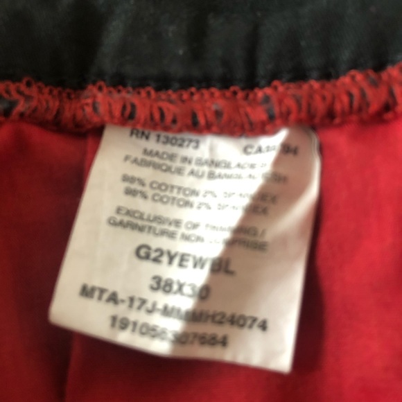 Vintage Wrangler Black Pants. Size 38x30. Red Trim - Picture 6 of 11